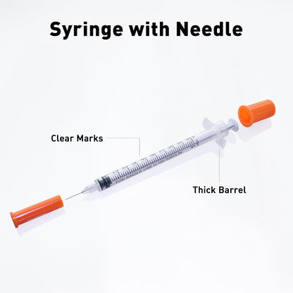 U-100 Syringes - 1cc 31g 5/16" (8mm) - Individually Wrapped, Pack of 20