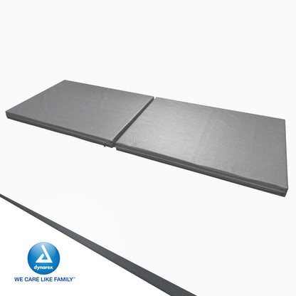 Dynarex Bedside Bi-Fold Foam Floor Mat - Waterproof Safety Floor Mat for Elderly & Hospital Patients - Accident & Fall Prevention Pad, Gray - 36" x 66"