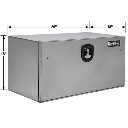 Buyers Products 1702655 Polished Stainless Steel Underbody Truck Tool Box, 18 x 18 x 36 Inch, Locking T-Handle Compression Latch, 16 Ga Stainless, Underbed or Flat Mount Storage Box