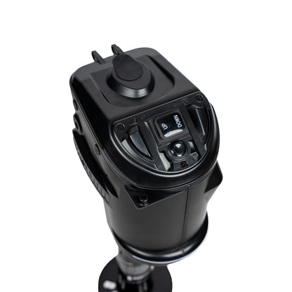 Bastion Distribution Black Sentinel Electric Trailer Jack with Cover – 3500 lb A-Frame Tongue Jack – Weatherproof Switches, LED Light, Manual Crank, 90 Degree Mount – No Stall, No Wobble, Easy Install