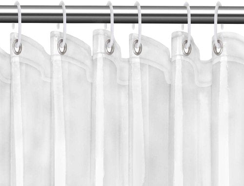 FGY Shower Curtain Liner - 72" x 72" Clear PEVA Plastic with 12 Metal Grommets for Bathroom
