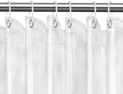 FGY Shower Curtain Liner - 72" x 72" Clear PEVA Plastic with 12 Metal Grommets for Bathroom