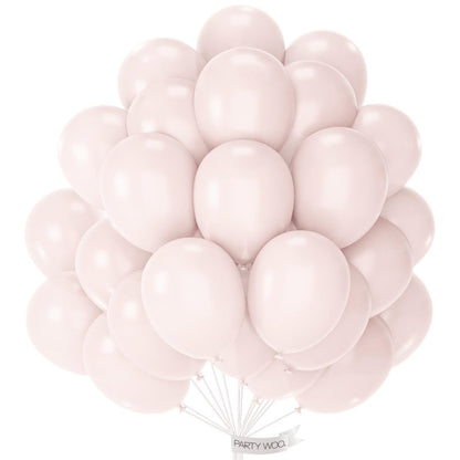PartyWoo Beige Balloons 50pcs 12 Inch Boho Cream Ivory Neutral Latex Helium Balloons for Graduation Wedding Anniversary Engagement Bridal Graduation Baby Shower Birthday Party Decorations White-F60