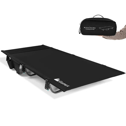 Gonex 31.5" Extra Wide Camping Cot Supports 400lbs, Portable Ultralight Folding Cot Bed for Adults Travel, Beach, Home, Sleeping