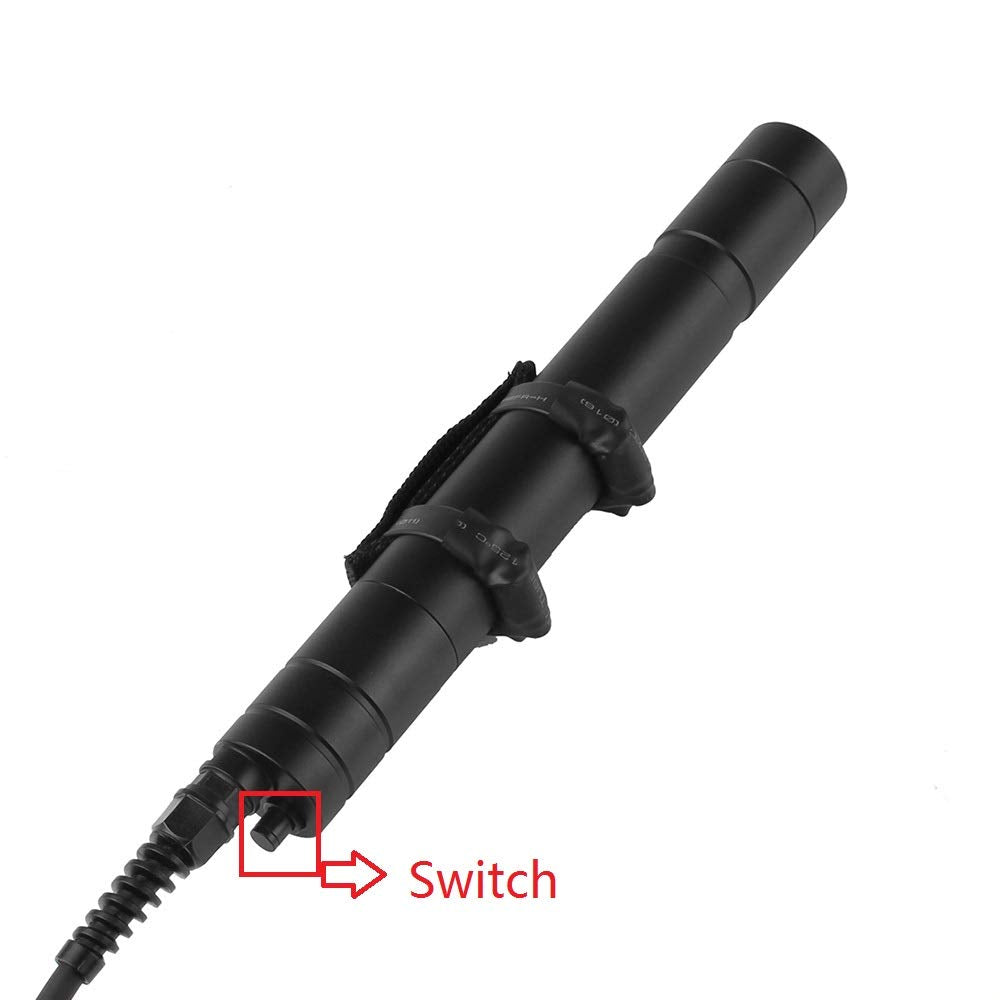 SecurityIng DF05 3000LM Primary Canister Dive Light, 3 LEDs Scuba Diving Flashlight Underwater 492ft/150M Torch with 2M Cable for Professional Diving/Cave Diving (Batteries Not Included)