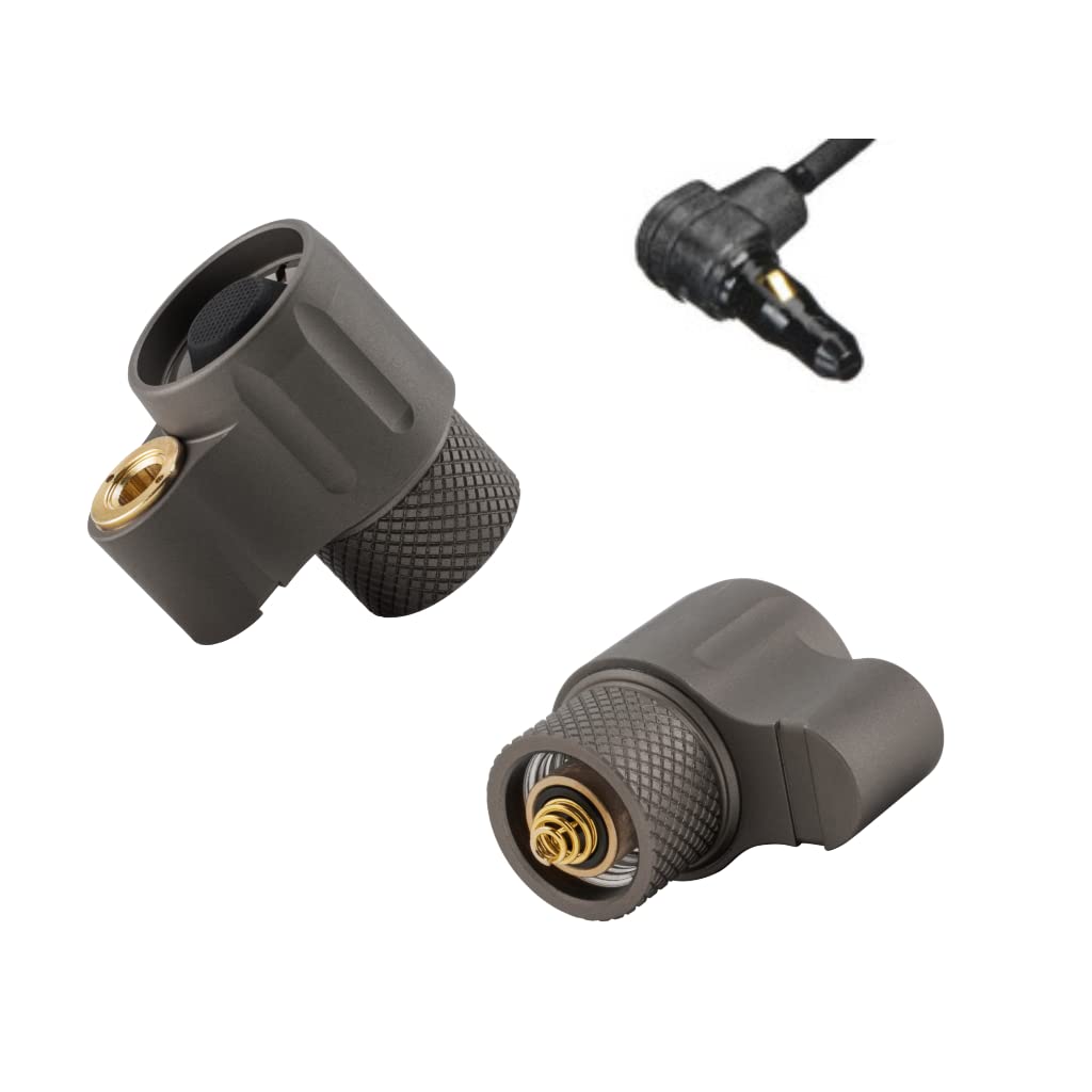 Z-BOLT® Dual Switch Cable Port Tailcap (Grey/Surefire Tan) for 3V/6V Malkoff, Blazer LEP & LED 18350/18650 Light Bodies & Surefire M300/340/M600/640DF Lights (DS00 Type Functionality)