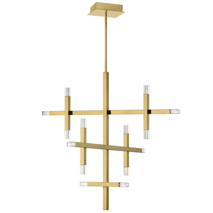 Dainolite Francesca Chandelier 14-Light Aged Brass Metal FCS-3656C-AGB 42 Total Watts