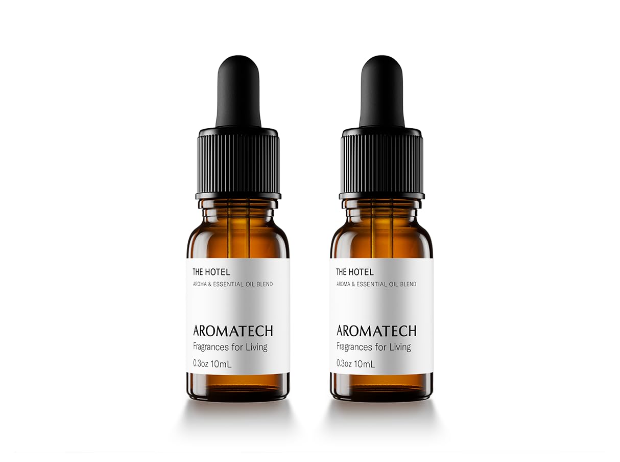 AromaTech The Hotel Aroma Essential Oil Blend: Luxury Hotel Inspired Aromatherapy with Lemon, Lavender, Peach & Pine for Ultrasonic Diffusers & Nebulizers - 0.3 fl oz, 10 mL
