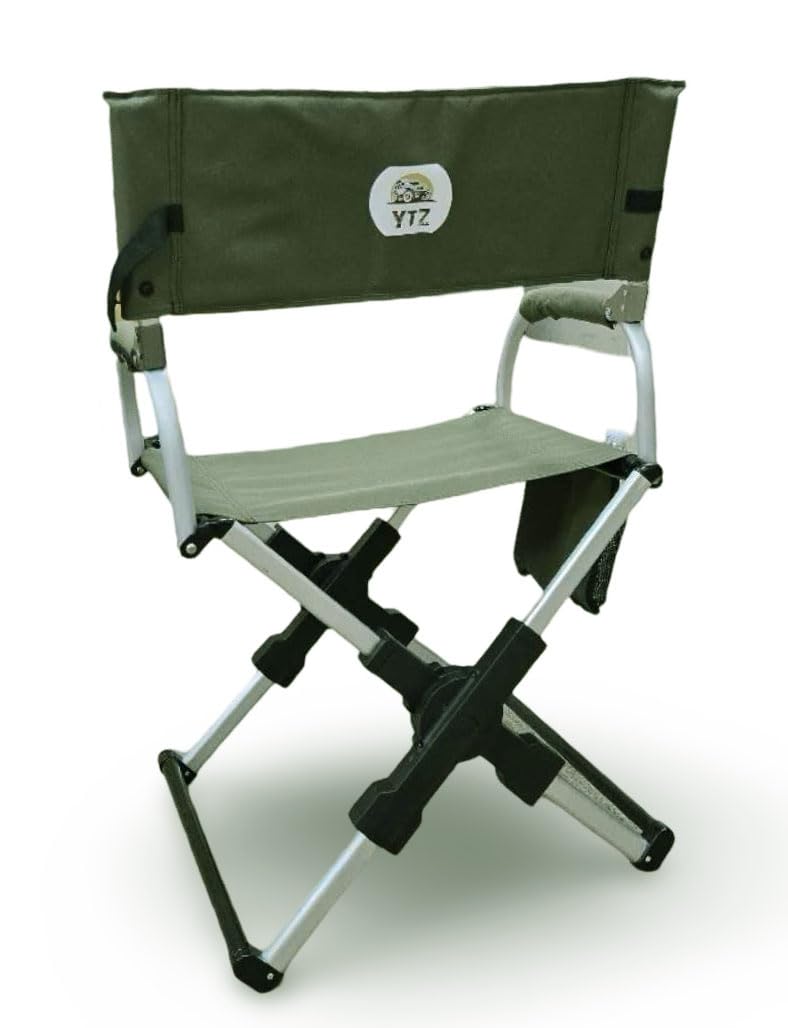 Portable Camping Chair with Carry Bag, Compact, Lightweight Collapsible Arm Chair for Outdoor Camping, Sports, Tailgates, Beach, and Fishing; Supports up to 250lbs [2024 (Green)