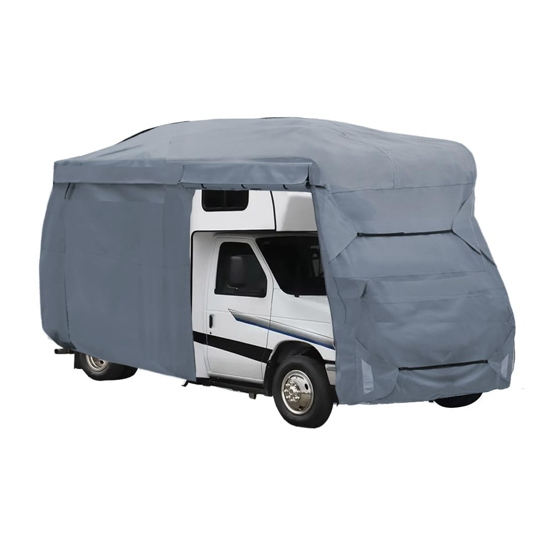 GEARFLAG Class C RV Cover Camper Cover fits 30'-33' with Anti-UV, Water-Resistant, Reinforced Windproof Straps for Van Cover Protection Durable - Ideal for rv & Trailer Covers