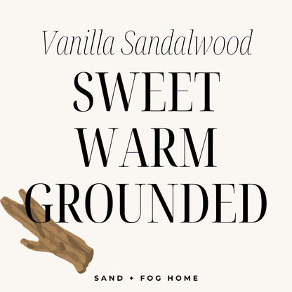 Sand + Fog Scented Candle - Vanilla Sandalwood – Additional Scents and Sizes – 100% Cotton Lead-Free Wick - Luxury Air Freshening Jar Candles - Perfect Home Decor – 12oz
