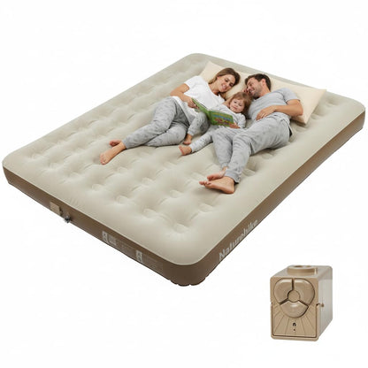 Naturehike California King Size Air Mattress with Built-in USB Rechargeable Pump, 992 lbs Max Support Inflatable Mattresses, Blow up Mattress Air Bed for Home, Camping, Guests, Travel