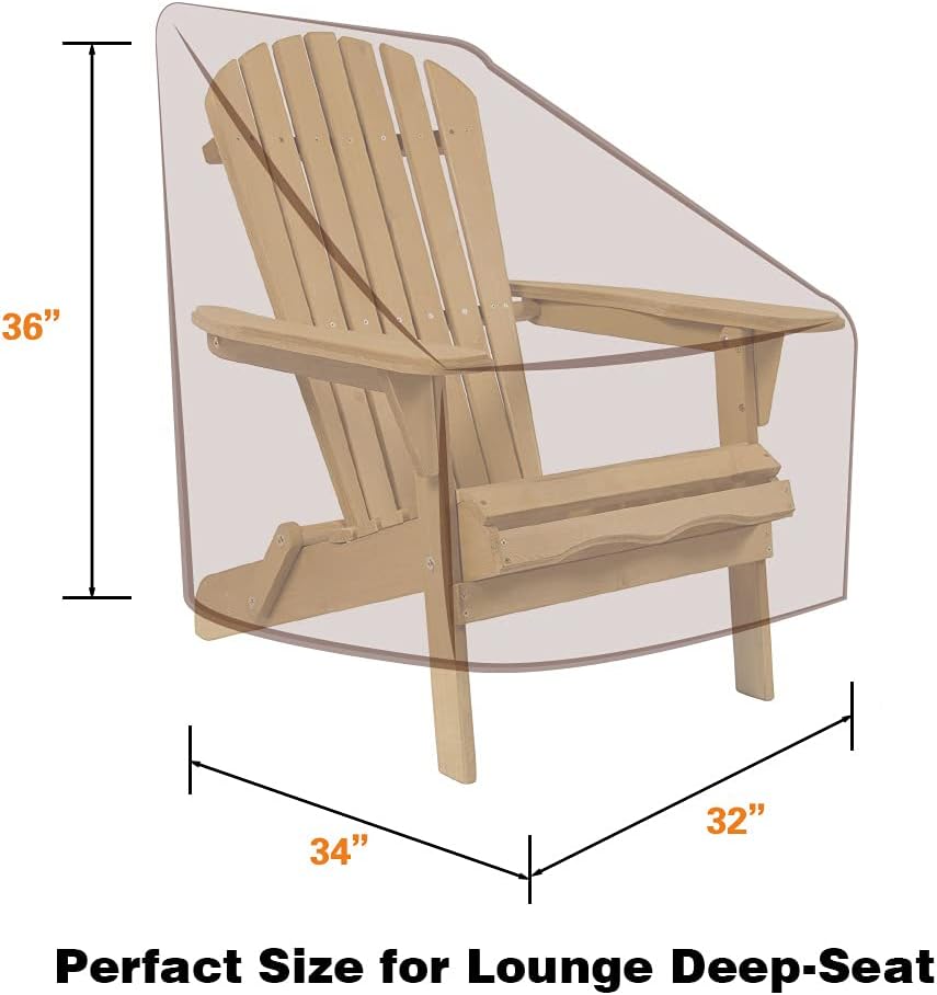 Vailge Heavy-Duty Adirondack Chair Cover - Waterproof Outdoor Furniture Protection | Beige & Brown