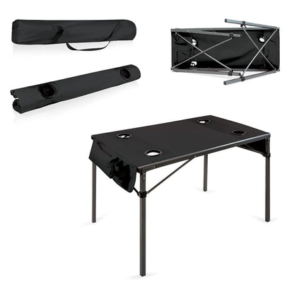 PICNIC TIME NCAA LSU Tigers Soft Top Travel Table, Black, One Size (799-00-179-294-0)