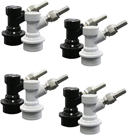 LUCKEG Corny Keg MFL Disconnect Ball Lock Quick Disconnect Set with Stainless Steel Swivel Nut for Home Brewing Beer Keg System (PACK OF 8)