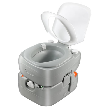 Clirass 5.8-Gallon Portable Toilet: Detachable Waste Tank, Sealing Slide Valve, Carry Handle, Level Indicator - Leak-Proof and Compact for Camping, RV, Boat, and Travel