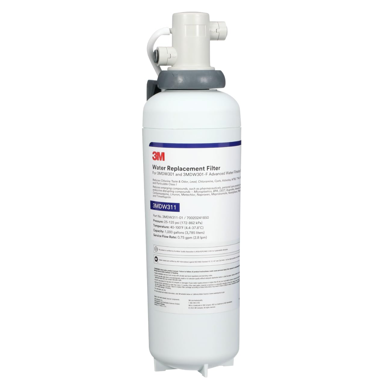 Aqua-Pure DW301 Under Sink Water Filter System, Removes Lead, VOC's, Microplastics, Cysts, Bad Taste and Odor, Asbestos, MTBE and TTHM Reduction