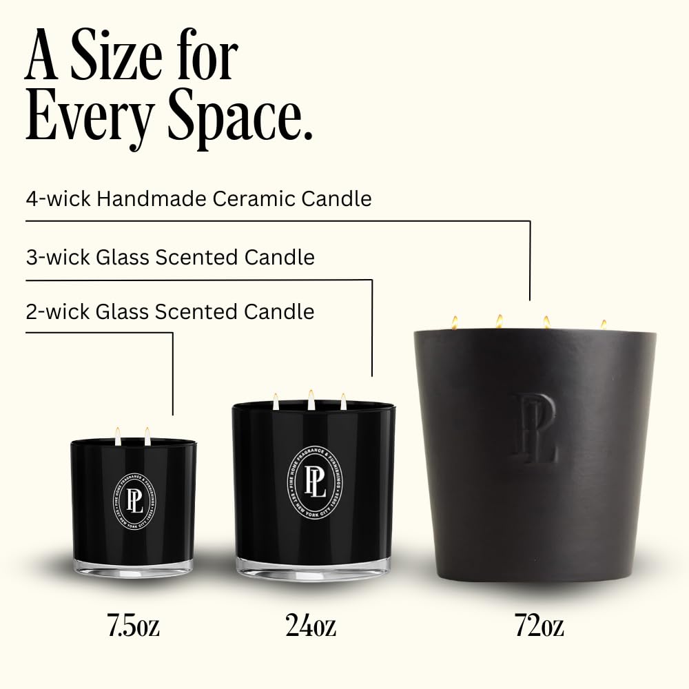 Preston Lane Luxury 2-Wick Scented Candle, Highrise, 7.5 oz Hand-Poured in USA | Long Burn Time (20-30 Hrs), Vegan Soy Wax Blend, Decorative Glass Vessel, Fine Italian Fragrance