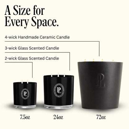 Preston Lane Luxury 2-Wick Scented Candle, Highrise, 7.5 oz Hand-Poured in USA | Long Burn Time (20-30 Hrs), Vegan Soy Wax Blend, Decorative Glass Vessel, Fine Italian Fragrance