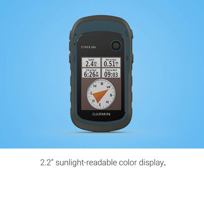 Garmin 010-02256-00 eTrex 22x, Rugged Handheld GPS Navigator, Black/Navy