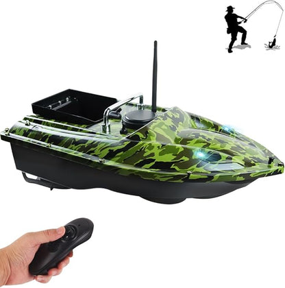 RC Bait Boat for Fishing – 547-Yard Range 2KG Load Auto Return Long Battery Life – Perfect for Carp Fishing (Camo Green)