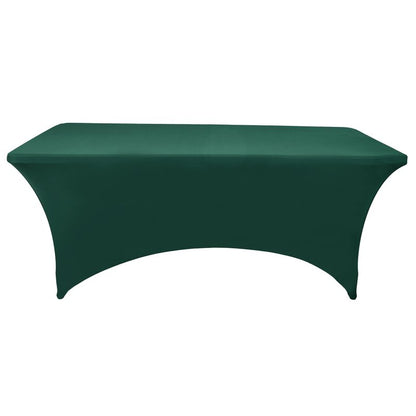 ZarzaaSik 6-Pack 4ft Spandex Table Covers for Rectangular Folding Tables - Wrinkle Resistant Stretch Tight Table Cloths - Ultimate Fitted Table Protector for Parties, Trade Shows, and Wedding