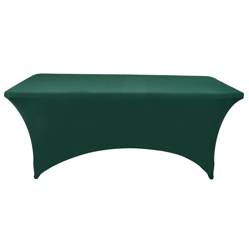 ZarzaaSik 2-Pack 8ft Spandex Table Covers for Rectangle Folding Tables - Washable Elastic Tablecloth - Ultimate Fitted Table Protector for Birthday Parties, Trade Shows, Banquet