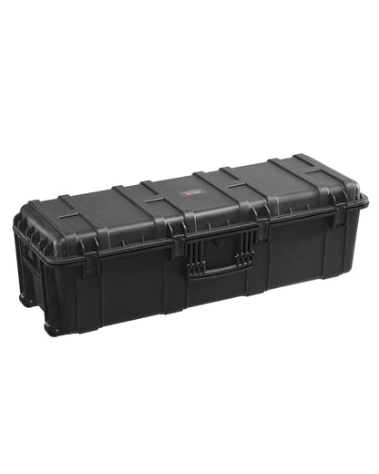 VEVOR Weatherproof Hard Case, Heavy Duty Protective Dry Box Case with Pre-Cut Foam Retractable Pull Handles for Travel, Hunt, Military, Tactical, IP67 Waterproof, for Cameras(44.09 * 15.94 * 13.46)