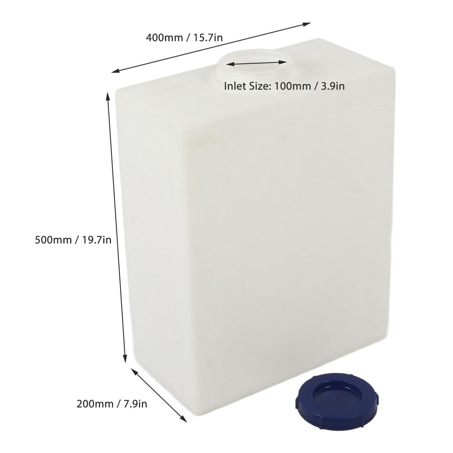 Akozon RV Water Storage, 10 Gallons RV Water Storage 19.7 X 15.7 X 7.9in Heat Cold PE Fresh Water for Trailer Boat Yacht RV Fresh Water Holding