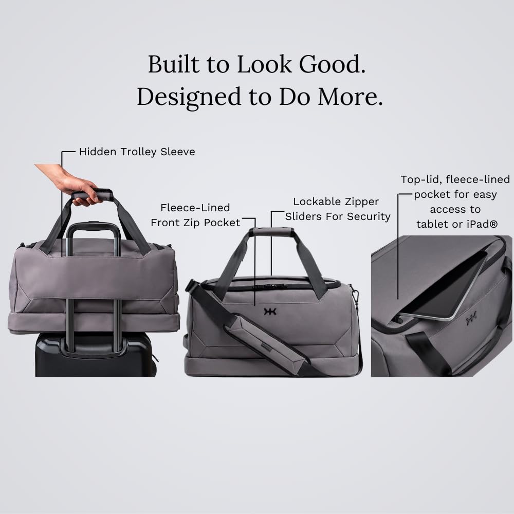 Knack Expandable Travel Duffel Alloy Gray
