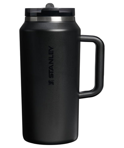 STANLEY Quencher ProTour Flip Straw Tumbler with Leakproof Lid 64 oz | Built-In Straw & Handle | Cupholder Compatible for Travel | Insulated Stainless Steel Cup | BPA-Free | Black 2.0