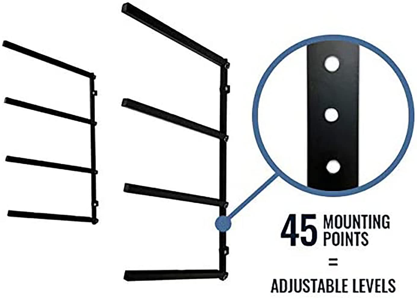 StoreYourBoard 4 Paddleboard Storage Rack, Adjustable Wall Mounted Indoor Garage Organizer, Standup Holds SUPs and Kayaks