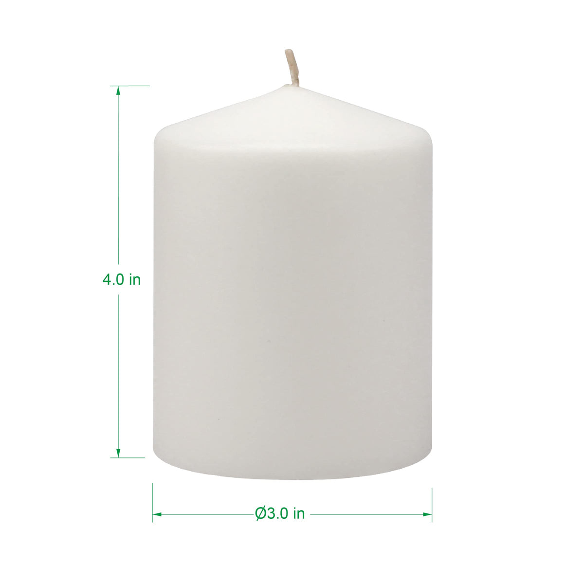Stonebriar Unscented White Tall Pillar Candles, 35 Hour Burning Candle Pillars, Perfect for Decor, Weddings, Emergencies 3" X 4", 6 count