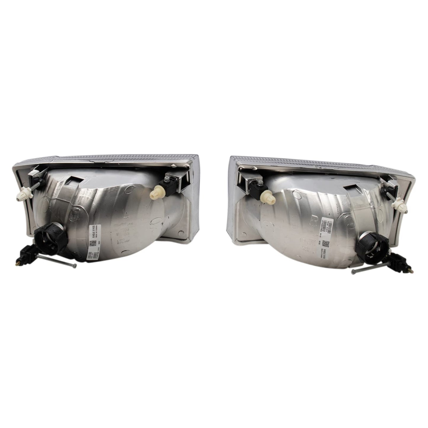 TRQ 2 Piece Headlight Assembly Set Performance Halogen Black Bezel Driver & Passenger Side Compatible with Ford Excursion 2000-2004 F250 F350 1999-2004 F450 F550 1999-2003