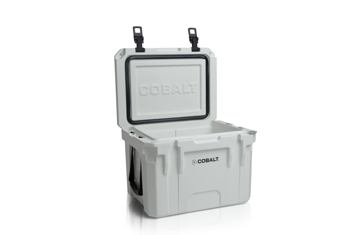Cobalt 25 Quart Roto-Molded Super Ice Cooler | Large Ice Chest Holds Ice Up to 3 Days | (White)