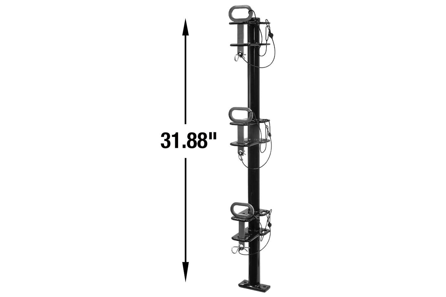 Buyers Products LT13 3-Position Lockable Weed Wacker/Trimmer Rack for Landscape Trailers - Adjustable, Black Powder-Coated Steel, Holds 3 Weed Eaters, Rust-Resistant Lawn Edger Rack, Made in USA