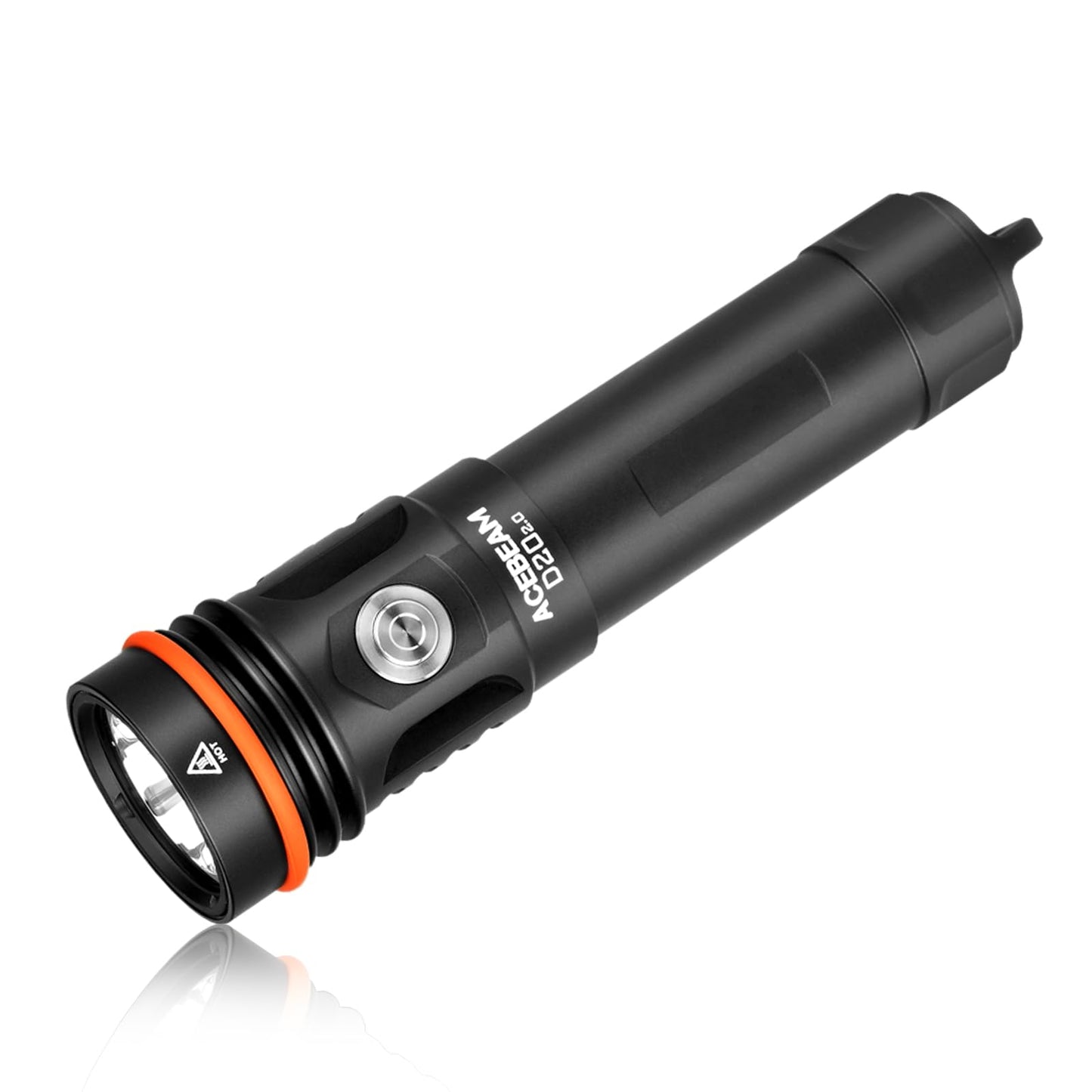 ACEBEAM D20 2200 High Lumens Dive Light Rechargeable, 200 Meters Underwater Depth Scuba Diving Flashlight, 500 Meters Beam Distance Diving Light, 3 Mode Scuba Dive Safety Light for Diving, Searching