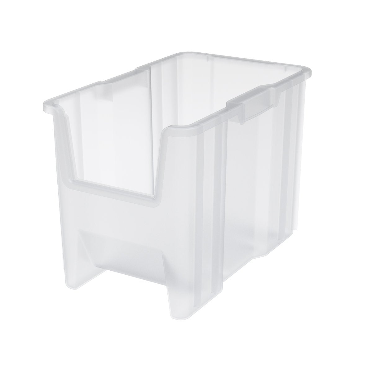 Akro-Mils 13014 Stak-N-Store Stackable Storage Bins, Heavy Duty Garage Storage Containers, Open Front Plastic Organizer for Tools, Shelves, Closet Organizer, 17-/12" x 11" x 12-1/2", Clear, 4-Pack