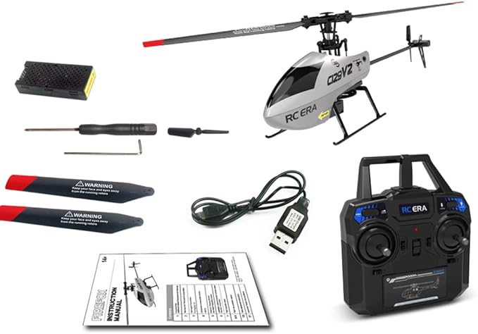 YuXiang C129 V2 4CH Flybarless Micro RC Helicopter w/ 6-Axis Gyro and Altitude Control - RTF (HELIDIRECT)