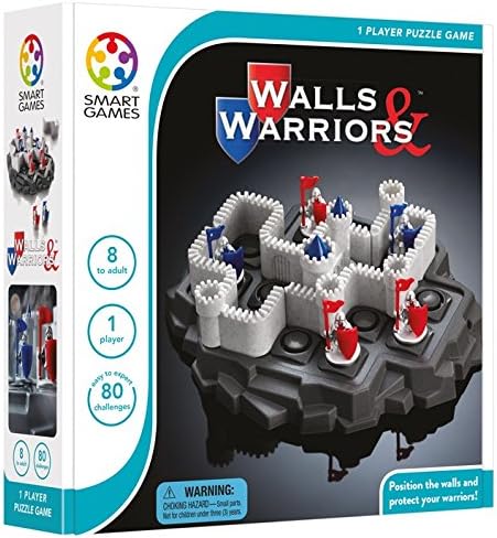 SmartGames Wall &amp Warriors – Medieval Logic Puzzle with 80 Challenges for Ages 8+