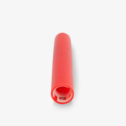 Luminara Set of 2 Flameless Candle Tapers (0.87" x 6.7") Flat Top Real Wax Unscented (True Red)