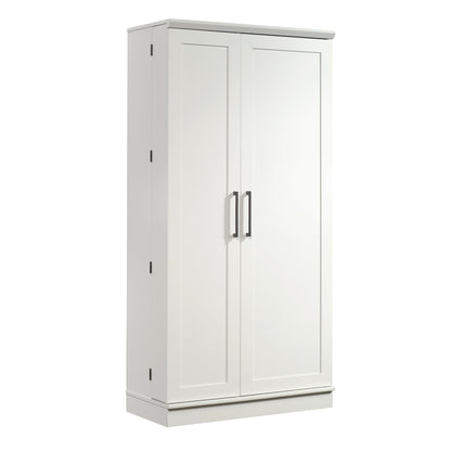 Sauder HomePlus Kitchen Storage Pantry Cabinet with Swing Door Storage and Adjustable Shelves, in Soft White finish