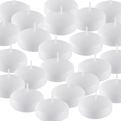 YOROXRG 50 Pack of 2-Inch White Floating Candles - Ideal for Weddings, Home Décor, Spa Baths, and Romantic Settings