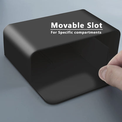 noonebutyou 4-in-1 Magnetic Marker Holder - Dry Erase Marker, Pen Holder, Wall Mount, Self-Adhesive for Whiteboard, Fridge, Home Office, School (Black)
