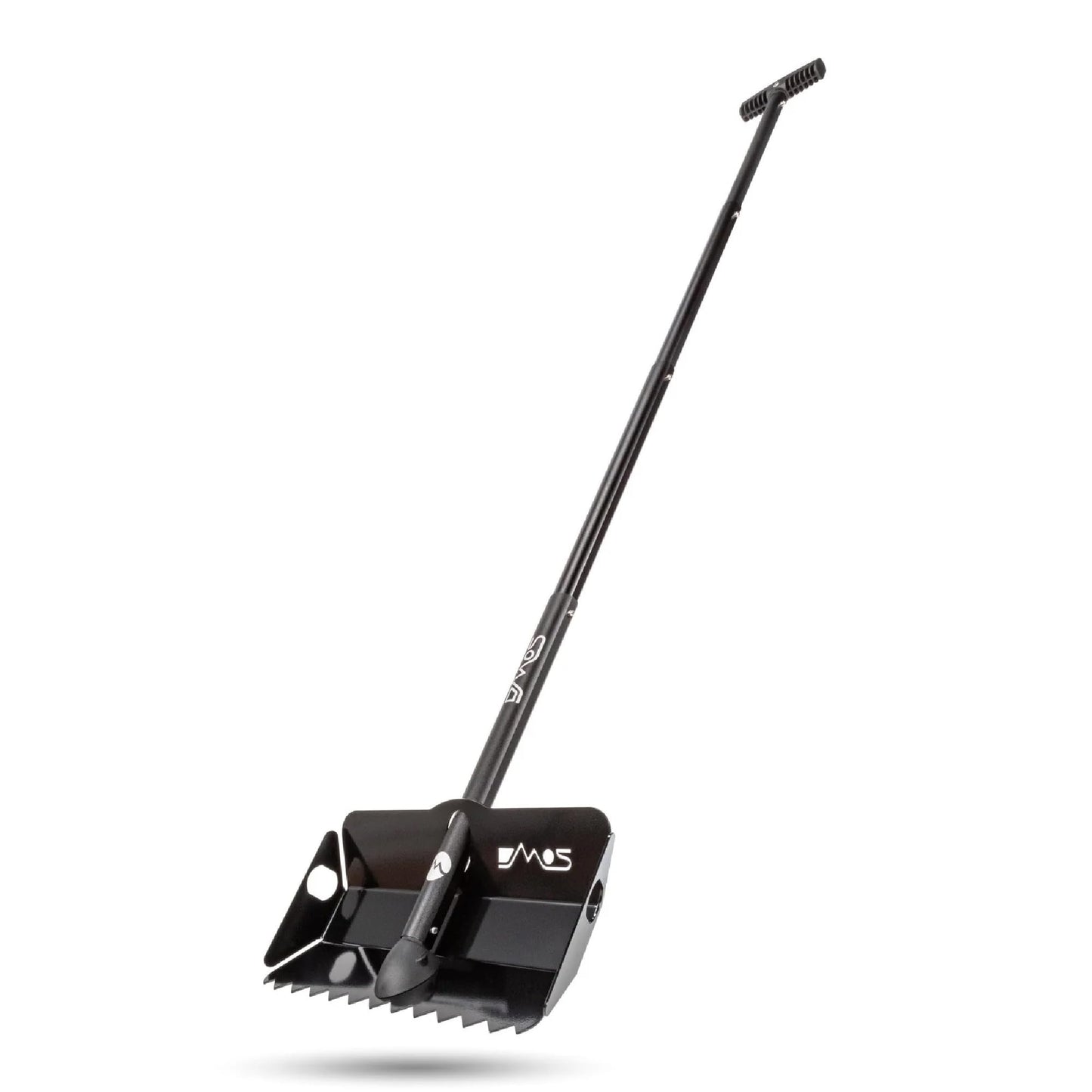 DMOS Stealth Shovel - Lightweight, Heavy-Duty Aluminum Sand & Snow Shovel with Extendable & Collapsible Handle for Camping, Overlanding, Survival, & Off-Road Use - Blackout - Regular