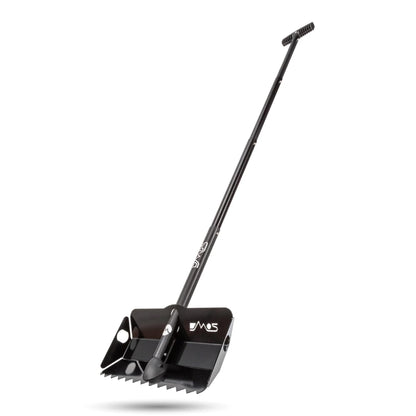 DMOS Stealth Shovel - Lightweight, Heavy-Duty Aluminum Sand & Snow Shovel with Extendable & Collapsible Handle for Camping, Overlanding, Survival, & Off-Road Use - Blackout - Regular