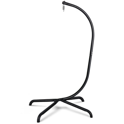 Chihee Hanging Egg Chair Stand,Strong Iron Hammock Chairs Frame with Spring Hook Stable Base,Heavy Duty Swing Chair Stands 330 lbs,C Stand for Hanging Seat Indoor Outdoor Bedroom Patio Garden Balcony