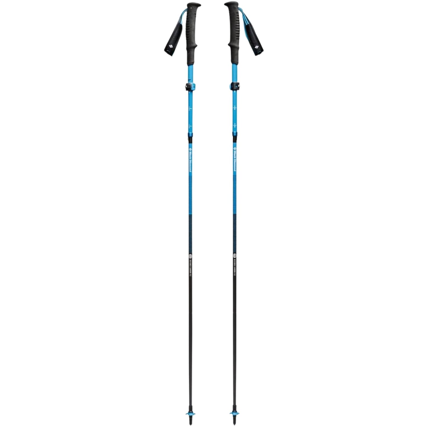 BLACK DIAMOND Distance Carbon FLZ Trekking Poles (Pair) | Ultralight Carbon Fiber | Z-Pole Folding Design | Hiking & Trail Running | Ultra Blue | 140 cm
