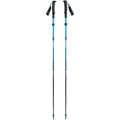 BLACK DIAMOND Distance Carbon FLZ Trekking Poles (Pair) | Ultralight Carbon Fiber | Z-Pole Folding Design | Hiking & Trail Running | Ultra Blue | 140 cm