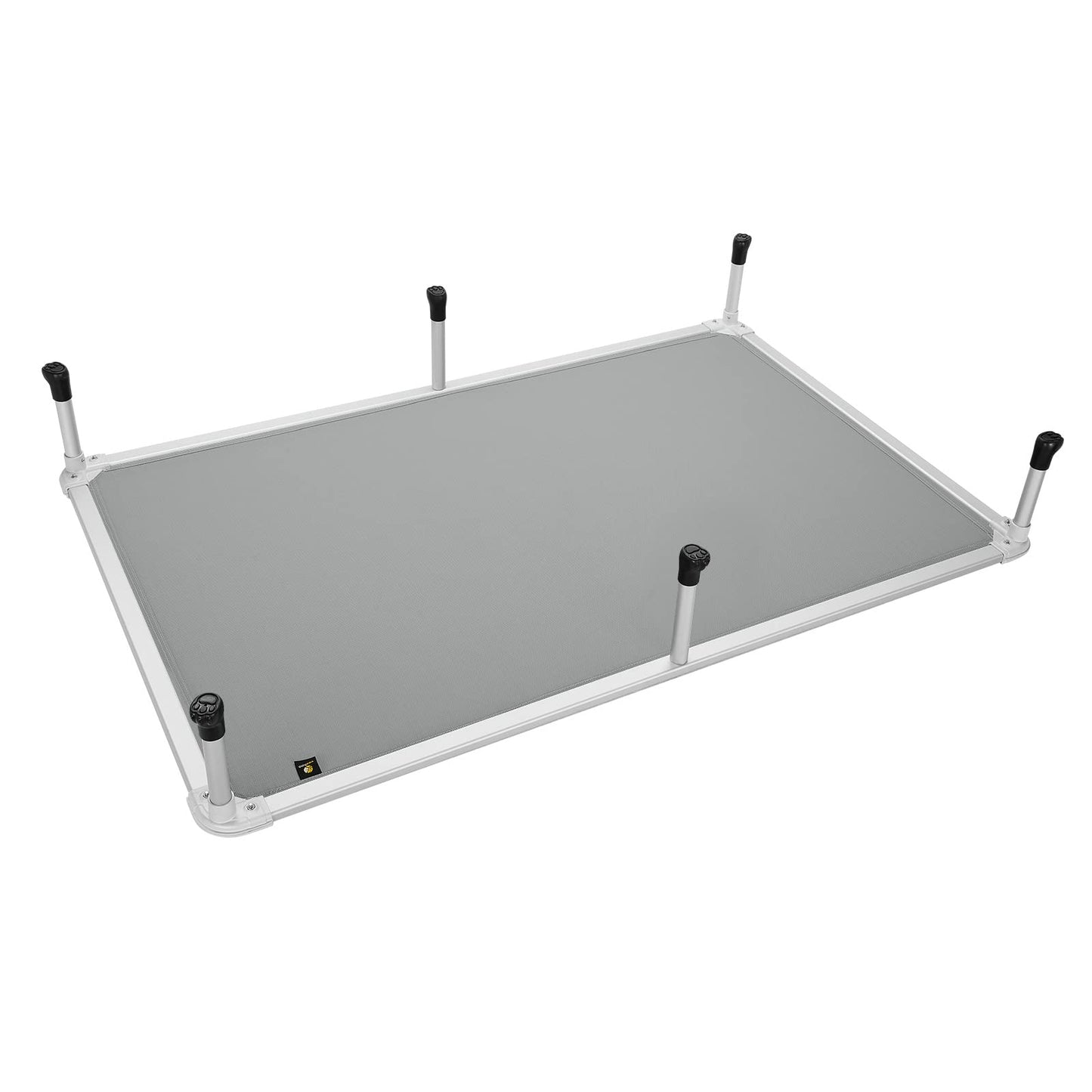 Veehoo Chew Proof Elevated Dog Bed - Cooling Raised Pet Cot - Silver Aluminum Frame and Durable Textilene Mesh Fabric, Unique Designed No-Slip Feet for Indoor or Outdoor Use, Grey, XX-Large, CWC2003